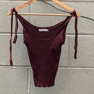 Brown Farrow Tie-up top size S